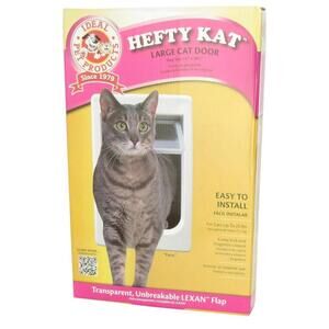 Chubby Kat Large Cat Small Dog Pet Door Flap 4 Way Lock Opening 7-1/2 x 10-1/2”